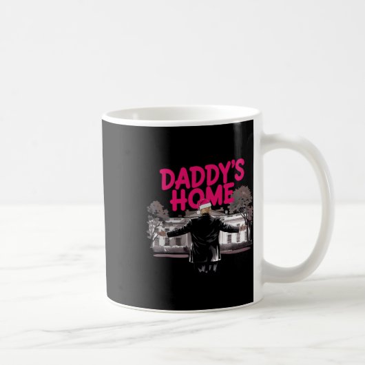 Daddys Zuhause Trump Weihnachts-Weiße Haus Zuhause Kaffeetasse (Rechts)