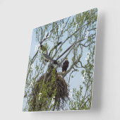 Daddys Zuhause Wall Clock Quadratische Wanduhr (Winkel)