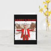 Daddys Zuhause werde ich für Weihnachts-Spaß Zuhau Karte (Gelbe Blume)