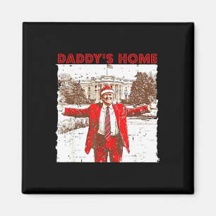Daddys Zuhause werde ich für Weihnachts-Spaß Zuhau Magnet