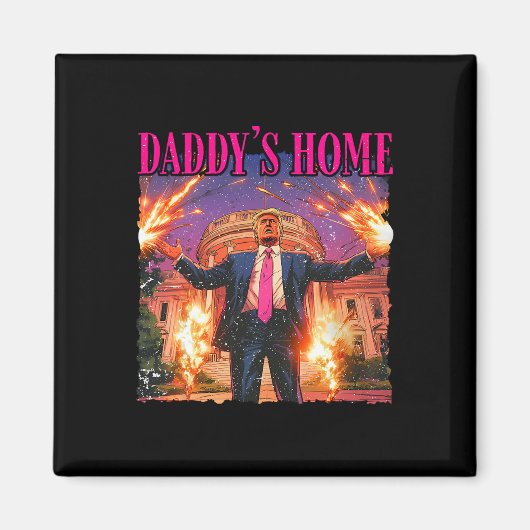 Daddys Zuhause White House Trump Magnet (Vorne)