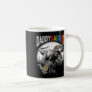 Daddysaurus Autism Sister Puzzleteile und T Rex Kaffeetasse