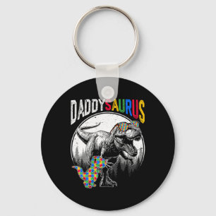 Daddysaurus Autismus Schwester Puzzle-Teile Und T Schlüsselanhänger