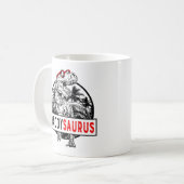 Daddysaurus Daddy Saurus T Rex Vatertag 1WH1 Kaffeetasse (Vorderseite Links)