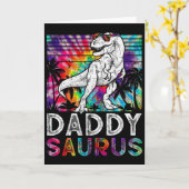 Daddysaurus Dinosaur Daddy Saurus Familie passend  Karte (Gelbe Blume)