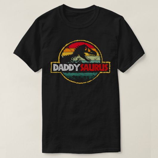 Daddysaurus Dinosaur Funny Daddy Saurus Family T-Shirt (Design vorne)