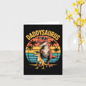 Daddysaurus Dinosaur Sommer Vatertag Karte (Gelbe Blume)