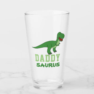 Daddysaurus Dinosaur T-Rex Dino Vater Vatertag Glas