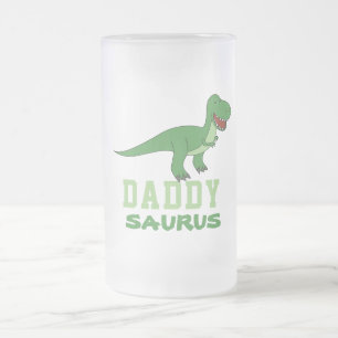 Daddysaurus Dinosaur T-Rex Dino Vater Vatertag Mattglas Bierglas