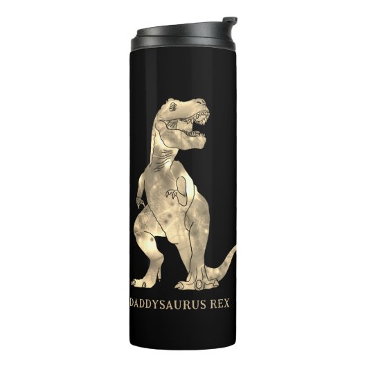 Daddysaurus Dinosaur Vater Zitat Thermosbecher (Nach links gedreht)