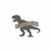 Daddysaurus Dinosaur Vintage Engraving Shirt Desig Aufkleber (Vorderseite)