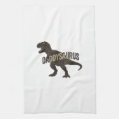 Daddysaurus Dinosaur Vintage Engraving Shirt Desig Geschirrtuch (Vertikal)