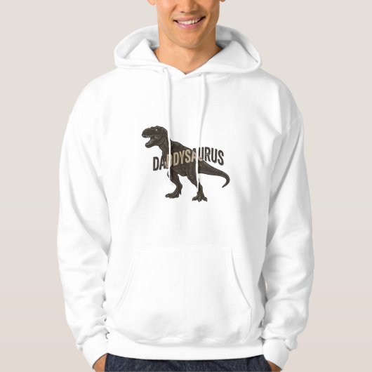 Daddysaurus Dinosaur Vintage Gravur Shirt Design (Vorderseite)