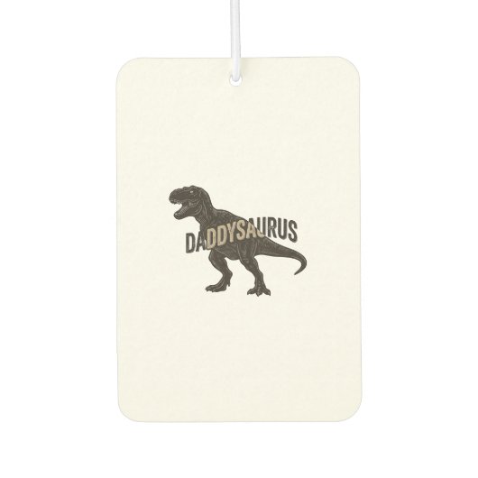 Daddysaurus Dinosaur Vintage Gravur Shirt Design Autolufterfrischer (Vorderseite)