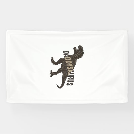 Daddysaurus Dinosaur Vintage Gravur Shirt Design Banner (Horizontal)