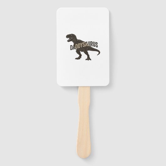 Daddysaurus Dinosaur Vintage Gravur Shirt Design Fächer (Vorderseite)