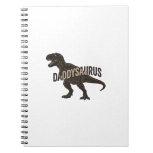 Daddysaurus Dinosaur Vintage Gravur Shirt Design Notizblock