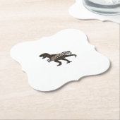 Daddysaurus Dinosaur Vintage Gravur Shirt Design Untersetzer (angewinkelt)