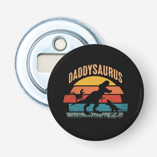 Daddysaurus - Funny Dinosaur Vater Geschenk Flaschenöffner (Vorderseite)