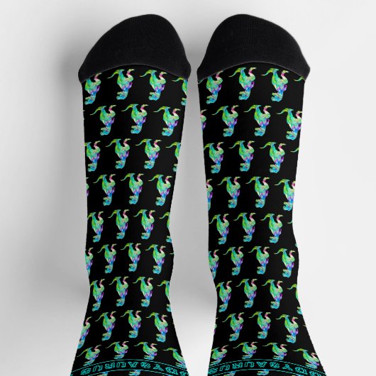 Daddysaurus Funny Vater Dinosaur Socken (Oben)