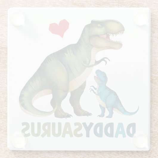 Daddysaurus Glasuntersetzer (Rückseite)