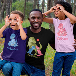 DaddySaurus Green T-Rex & Baby Girl Boy Dinosaurie T-Shirt