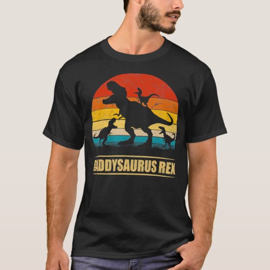 Daddysaurus Re 3 Kind T-Shirt (Vorderseite)