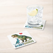 Daddysaurus Rechteckiger Pappuntersetzer (Vor Ort)