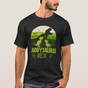 Daddysaurus Rex 2 Kinder Sonnenuntergang Hemd für T-Shirt