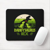 Daddysaurus Rex 2 Kinder Sunset Dinosaurier für Vä Mousepad (Mit Mouse)