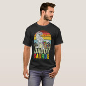 Daddysaurus Rex Dinosaur Daddy Saurus Autismus bew T-Shirt (Vorne ganz)