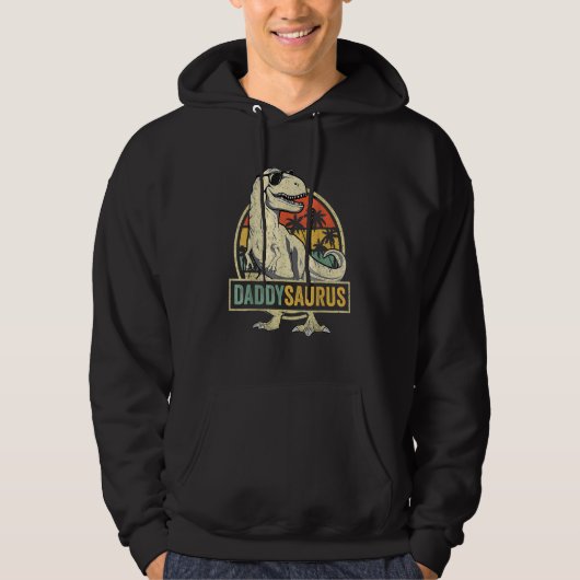 Daddysaurus Rex Dinosaur Daddy Saurus Familienmatt Hoodie (Vorderseite)