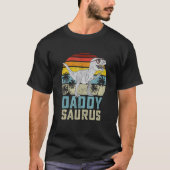 Daddysaurus Rex Dinosaur Daddy Saurus Familienmatt T-Shirt (Vorderseite)