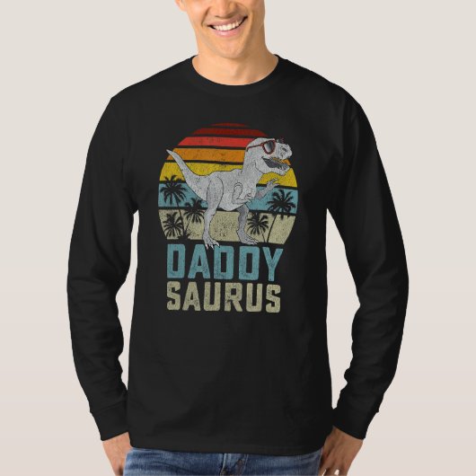Daddysaurus Rex Dinosaur Daddy Saurus Familienmatt T-Shirt (Vorderseite)
