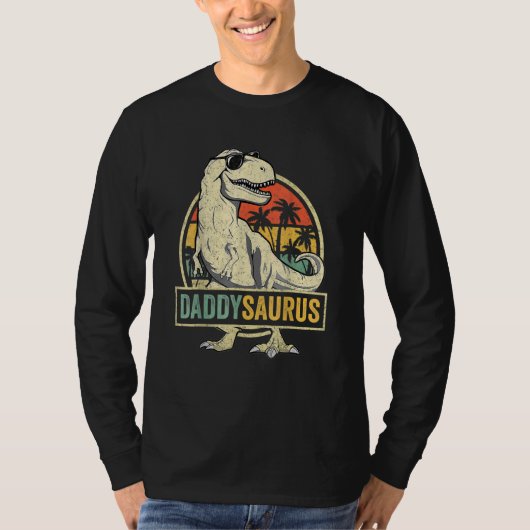 Daddysaurus Rex Dinosaur Daddy Saurus Familienmatt T-Shirt (Vorderseite)