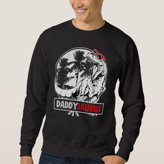 Daddysaurus Rex Dinosaur Daddy Saurus Fathers Day Sweatshirt (Vorderseite)