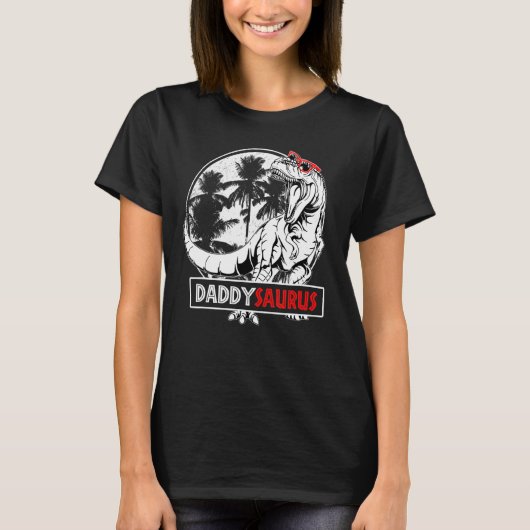 Daddysaurus Rex Dinosaur Daddy Saurus Fathers Day T-Shirt (Vorderseite)