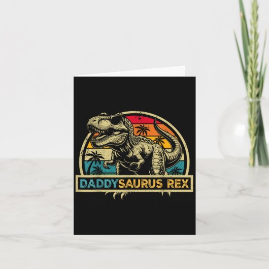 Daddysaurus Rex Dinosaur Daddy Saurus Rex Family M Karte (Vorderseite)