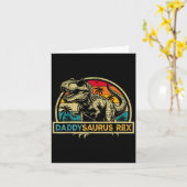 Daddysaurus Rex Dinosaur Daddy Saurus Rex Family M Karte (Gelbe Blume)