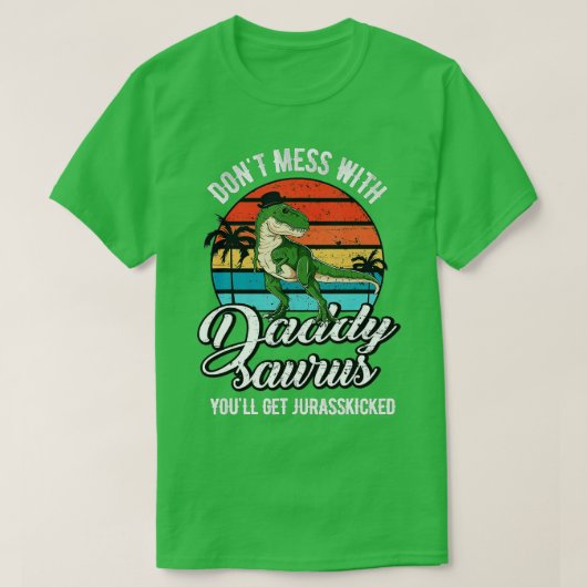 Daddysaurus Rex Dinosaur Daddy T-Rex Father's Day  T-Shirt (Design vorne)