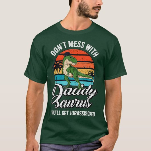 Daddysaurus Rex Dinosaur Daddy T-Rex Vathers Day T-Shirt (Vorderseite)