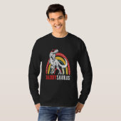 Daddysaurus Rex Rainbow Daddy Saurus Vater Day T-Shirt (Vorne ganz)