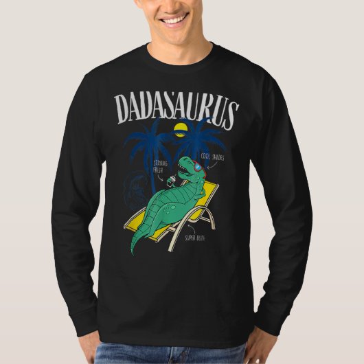 Daddysaurus Rex Sommerurlaub Daddysaurus T-Shirt (Vorderseite)