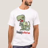 Daddysaurus T-Rex Baby Boy Vater T-Shirt (Vorderseite)