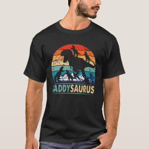 Daddysaurus T Rex Daddy Dinosaur 4 Kinder D T-Shirt