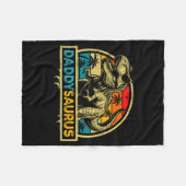 Daddysaurus T Rex Dinosaur Daddy Saurus Family Mat Fleecedecke (Vorderseite (Horizontal))