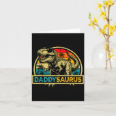 Daddysaurus T Rex Dinosaur Daddy Saurus Family Mat Karte (Gelbe Blume)