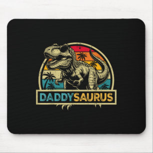 Daddysaurus T Rex Dinosaur Daddy Saurus Family Mat Mousepad