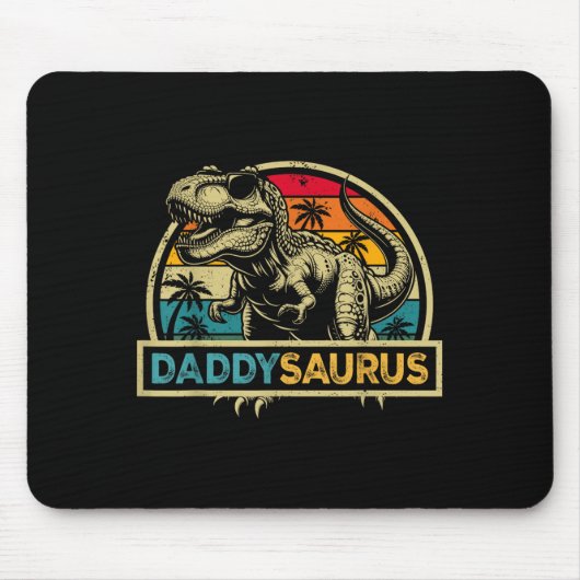 Daddysaurus T Rex Dinosaur Daddy Saurus Family Mat Mousepad (Vorne)