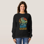 Daddysaurus T Rex Dinosaur Daddy Saurus Family Mat Sweatshirt (Vorne ganz)